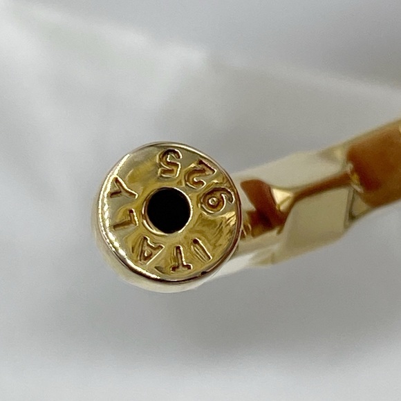 Veronese Gold Over Sterling Silver Hinge Bangle Bracelet - Picture 4 of 6